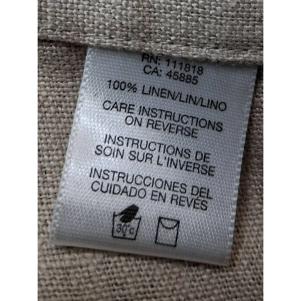 Michael kors womens size 12 wide leg cropped pants 100% linen tan beige - Picture 7 of 9